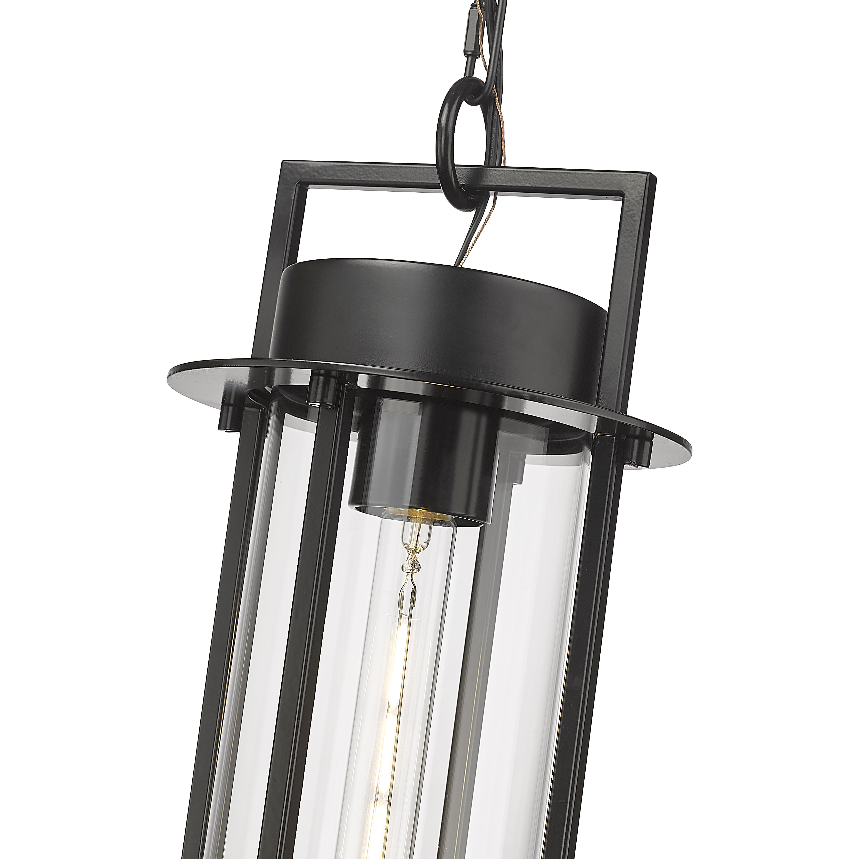 Russell 1 Light 8 inch Powder Coated Black Outdoor Hanging Lantern